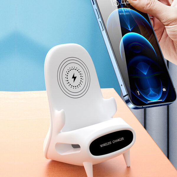 Portable Mini Chair Wireless Charger Desk Mobile Phone Holder Wireless Charger 10W Fast Charge Special Gift - Image 3