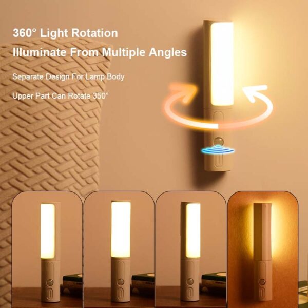 New Style Smart Human Body Induction Motion Sensor LED Night Light For Home Bed Kitchen Cabinet Wardrobe Wall Lamp - Image 5