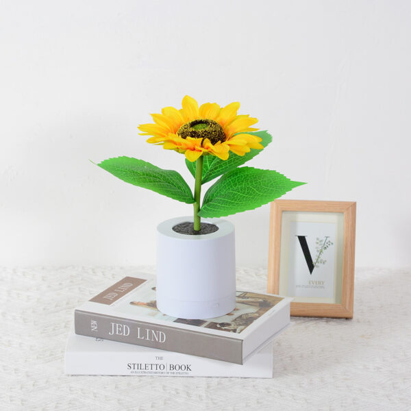 Rechargeable Sunflower Led Simulation Night Light Table Lamp Simulation Flowers Decorative Desk Lamp For Resturaunt Hotel Wedding Gift - Image 3