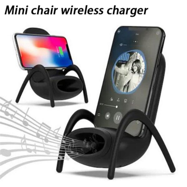 Portable Mini Chair Wireless Charger Desk Mobile Phone Holder Wireless Charger 10W Fast Charge Special Gift - Image 7