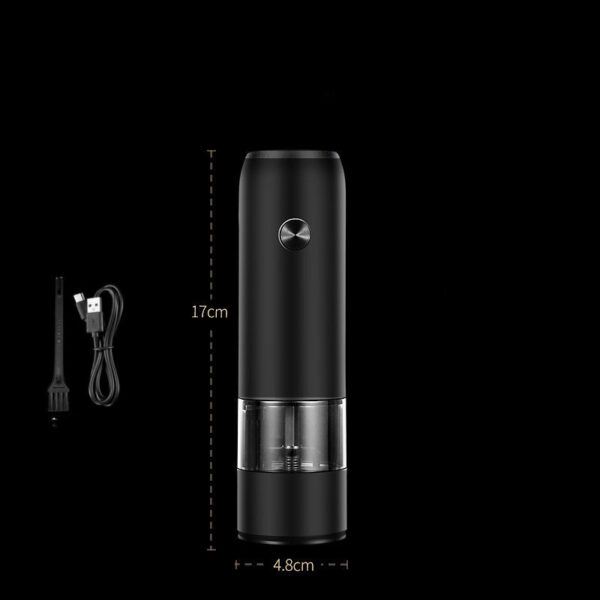 Rechargeable Electric Pepper And Salt Grinder Set One-Handed No Battery Needed Automatic Grinder With Adjustable Coarseness LED Light Refillable - Image 5